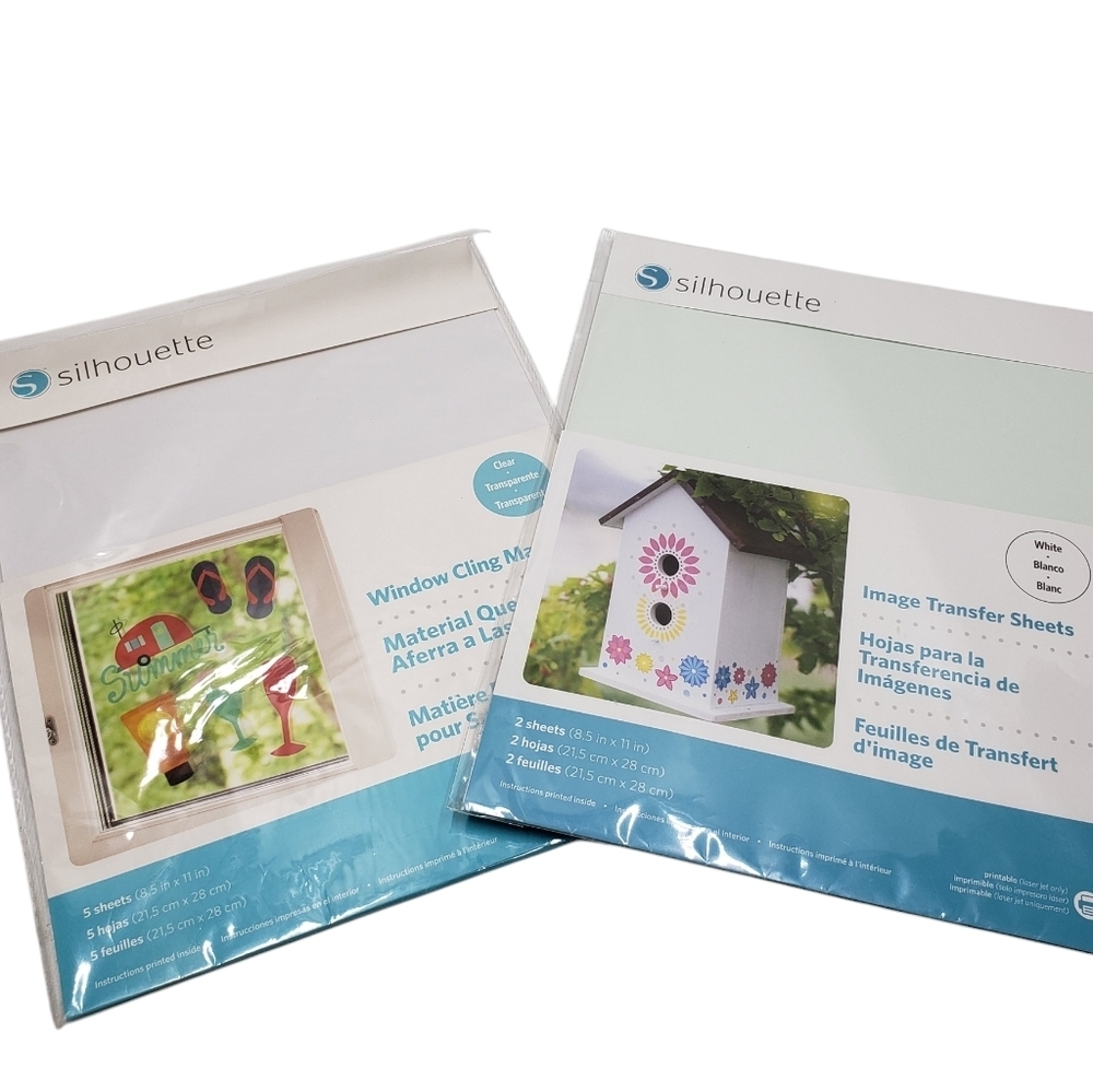 🔷️New Silhouette Window Cling Material & Image Transfer Sheets Arts & Crafts